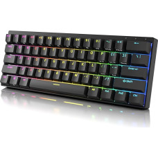DURGOD Venus 60% RGB RGB Mechanical Gaming Keyboard | 60% Layout ANSI US UK | Aluminium Housing | Double Shot PBT Cherry Profile (Gateron Blue, Black)
