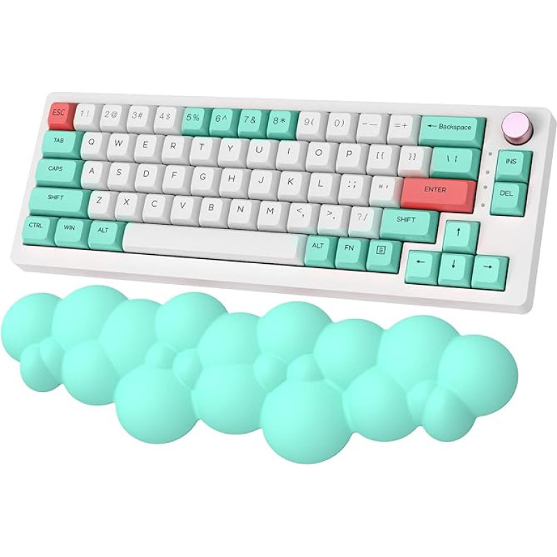 ZIYOU LANG Keyboard Cloud Wrist Rest Memory Foam Keyboard Wrist Rest for Keyboard Typing Pain Relief, Ergonomic Keyboard Rest, Support for Office, Computer, Mac Green