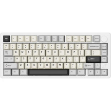 ATTACK SHARK X86 Wireless Mechanical Keyboard, 75% Gaming, Aluminium, RGB, Hot-Swap, BT/2.4G/USB-C, Mac/Win, Starry White