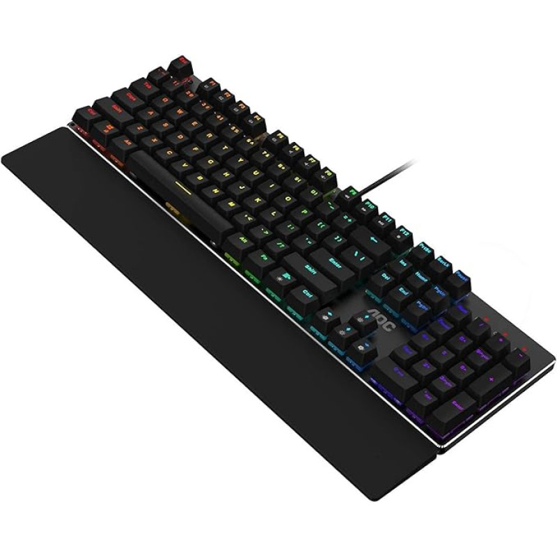 AOC GK500 Gaming Keyboard - Spanish Layout - RGB Lighting - Anti-Ghosting - AOC G-Tools Software - N-Key Rollover