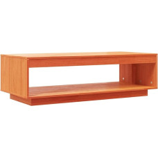 vidaXL Coffee Table, Side Table for Living Room, Living Room Table with Additional Shelf, Sofa Table, Coffee Table, Telephone Table, Wax Brown, Solid Pine Wood