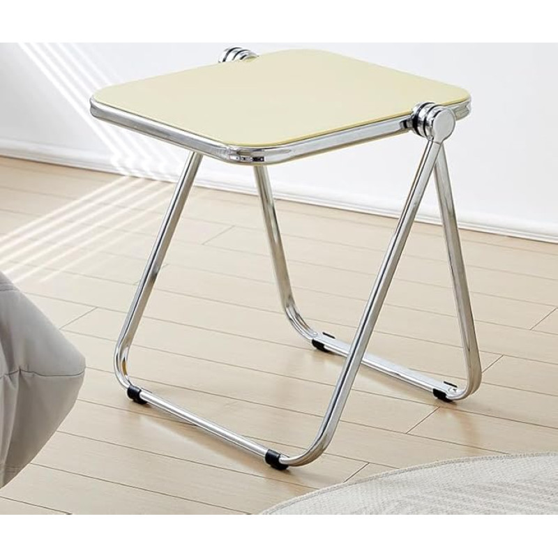 Moderner Klapptisch aus transparentem grünem Acryl für Sofa und Bett, leichter Metallrahmen, tragbar und einfach zu montieren, perfekt für Kaffee und Snacks.