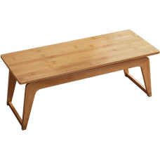 Moderner Bambus-Couchtisch, rechteckiger multifunktionaler niedriger Tisch im japanischen Stil, kleiner Esstisch, 70 cm Breite, perfekt für Wohnzimmer & Tee