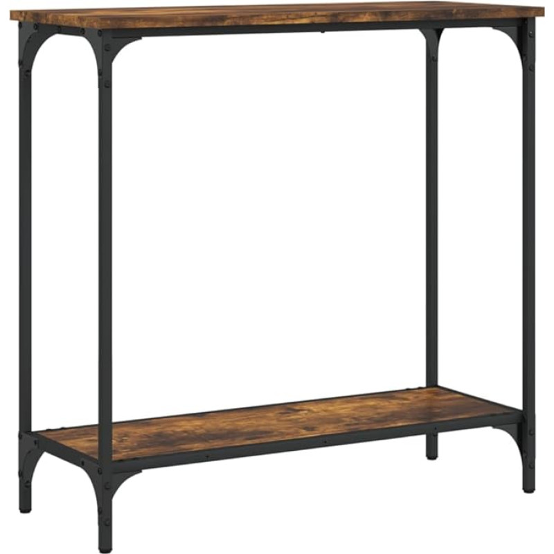 Makastle Console Table Hallway Table Decorative Living Room Bedroom Standing Shelf Side Table Sofa Table Entrance Table Behind Sofa Smoked Oak 75 x 30.5 x 75 cm Wood Material