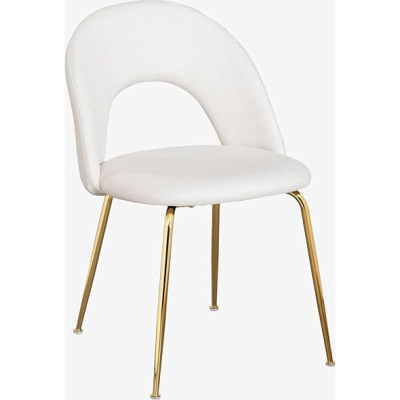 SKLUM Glorys Deluxe Dining Chair with Fabric Upholstery Gold