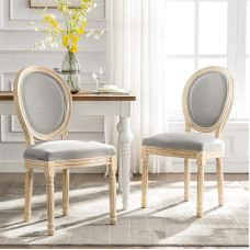 Baroque Dining Room Chair, French Country House Dining Room Chairs, Baroque Chair, Louis Baroque Design, Upholstered Chair with Round Backrest, Wood, Vintage Kitchen Chairs for Kitchen, Dining Room,