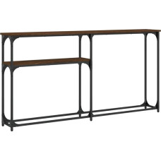 Makastle Console Table, Hallway Table, Decorative Table, Living Room and Bedroom, Standing Shelf, Side Table, Sofa Table, Entrance Table Behind Sofa, Brown Oak Look, 145 x 22.5 x 75 cm, Wood Material