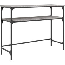 Makastle Console Table, Hallway Table, Decorative Table, Living Room and Bedroom, Standing Shelf, Side Table, Sofa Table, Entrance Table Behind Sofa, Grey, Sonoma, 100 x 35.5 x 75 cm, Wood Material