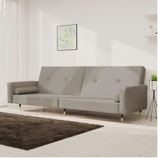 ShGaxin Sofa Bed 2-Seater with 2 Cushions Light Grey Velvet, Lounge Sofa, Sofas & Couches, Relax Sofa, Couch for Living Room, 375749