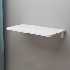 Faltbarer Schreibtisch zur Wandmontage, platzsparender Klapptisch für Zuhause, Büro, Garage, Küche, Esszimmer – Weiß (60 x 40 cm)