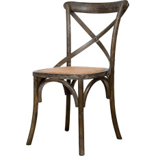 Biscottini Wooden Dining Room Chairs Country House Style Furniture 84 x 42 x 46 cm - Kitchen Chairs Wood - Rattan Chairs Dining Room Furniture Vintage - Bistrot Rattan Chair - Retro Kitchen Furniture