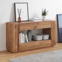 RUYICZB Console Table with Drawer, Rectangular Wooden Sofa Table Behind the Couch, Entrance Table in Farmhouse Style, Narrow Accent Table for Living Room, Hallway, Entrance, Foyer