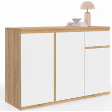 IDMarket - Tomi Sideboard 100 cm 3 Doors and 1 Drawer White and Wood
