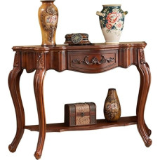 SLEEVE Eintragstabelle 120cm Massivholz-Eingangstisch für Zuhause, Halbrund mit Schubladen Eingangsmöbel, für Wohnzimmer, Diele, Schlafzimmer, Korridor etc