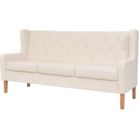 HETFTJN Kitchen Sofa Sofas & Couches Sofas Living Room Couch - 3-Piece Sofa Set Fabric Cream White for Relaxation Room Bedroom Office Seat Room