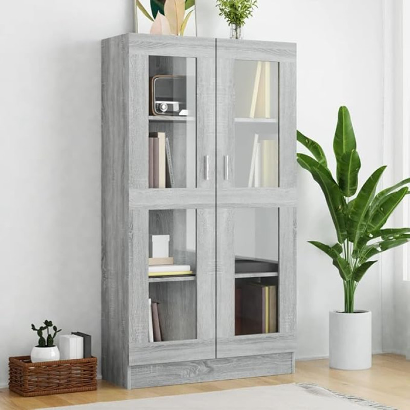 Willood Sonoma Cabinet Grey 82.5 x 30.5 x 150 cm Wood Material