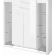 Lomadox Highboard Milan-61 High-Gloss White W x H x D 141 x 139 x 37 cm
