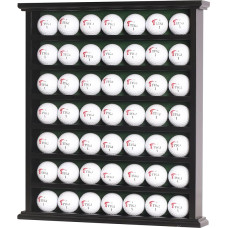 Golf Gift 49-Ball Cabinet Display Case Rack, No Door, Black, GB20-BL by DisplayGifts