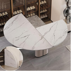 Tqertrtfxa Runde Tischplatte aus Holz mit einem Durchmesser von 120 cm – 200 cm,temporärer Desktop,Nur große runde klappbare Tischplatte,Catering-Bankett-Partytisch ohne Beine(B,130cm/51in)