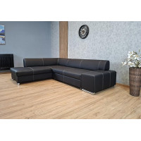 Quattro Meble London II Cowhide Corner Couch Made from One of the Strongest and Most Durable Leather in the World (200 x 275 cm Corner Left)