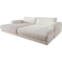 DELIFE Cubico XXL Sofa Cord Beige 290 x 170 cm Big Sofa