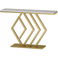 loeusjfnr Foyer-Sofatisch Schmal Nordic Marmor Konsolentisch Wohnzimmer Flur Regal Eisen Einfacher Konsolentisch Langer Sofatisch mit Regalen(S:100CMX30CMX80CM)