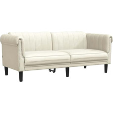 vidaXL Sofa, Upholstered Sofa 2-Seater with Support Legs, Two-Seater Lounge Sofa Design Sofa for Living Room, Couch Living Room Sofa, Cream Velvet