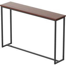 Console Table, Side Table, Console Table for Hallway, Console Table, Industrial Side Table, Depth 15/20 cm, Narrow Bar Table, Sofa Table Made of Wood and Metal with Metal Frame for Small