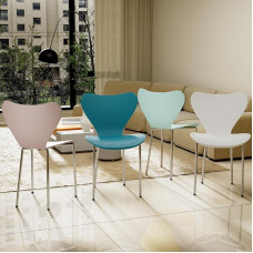 DHHOZAMZ Set of 4 Dining Room Chairs, Living Room Chairs with Backrest Made of Polypropylene, Modern and Stylish, Dining Room or Dining Table Chair, Kitchen Chair, Metal Legs, 45.5 x 40 x 82.5 cm,