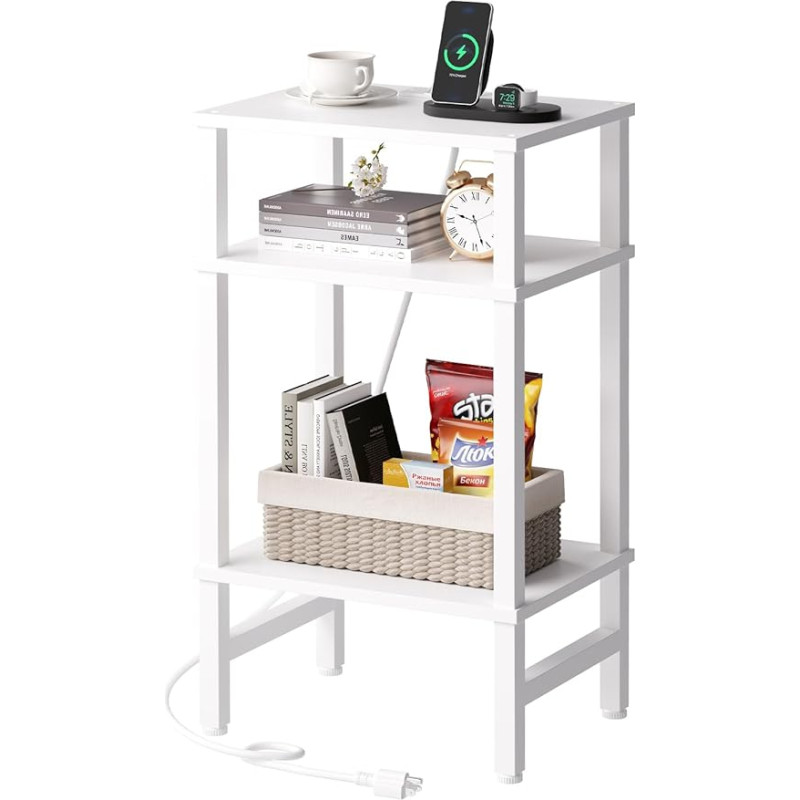 Asgolion UH09HHBZ01 White Wooden Side Table