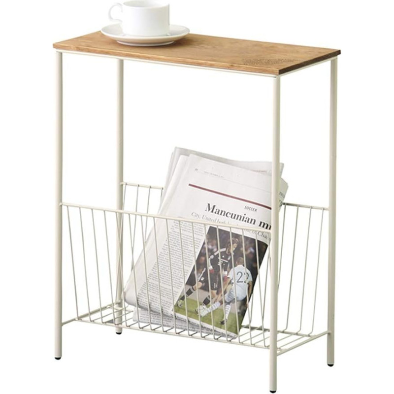 CAFIEDR Coffee Table, Portable Sofa Table, Mini Rack, Living Room Coffee Table, Solid Wood/Metal, A