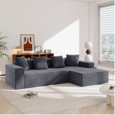 Sofas, Sofas & Couches, Modular Cloud Combination Sofa with L-Shape & Seat, Deep Padded Premium Set for Living Room & Bedroom - Includes L Recliner, Deep Seat & Sleep Function
