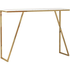 CAFIEDR Coffee Table, Living Room Sofa Table, Golden Wrought Iron Console Table, Narrow Table, Wall Table, Console Cabinet, 31.4 × 11.8 × 33.4 Inches