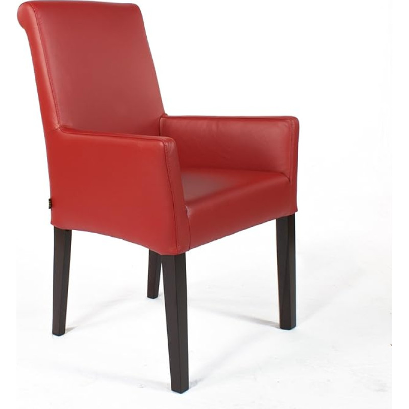 Galdo Armchair Leather Red Legs Wenge Leather Chair Leather Chair Armchair