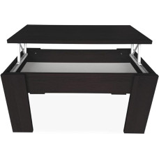 mattfy Coffee / Tea Table Height Adjustable Living Room Dining Room Wenge 90cm Width 50cm Depth 46cm Height 57cm