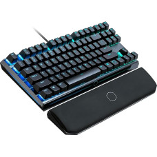 Cooler Master MasterKeys MK730 - Mechanical Compact RGB Gaming Keyboard without Number Keypad, Brushed Aluminium Case, Removable Magnetic Wrist Rest, German Layout, Cherry MX Red