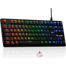The G-Lab Keyz Platinium TKL - Mechanical Keyboard Red Switch Outemu Low Profile AZERTY - Gamer Keyboard TKL Ultra Thin, RGB & Keys, 100% Customizable, Anti-Ghosting Total - PC/PS4/PS5/Xbox - New