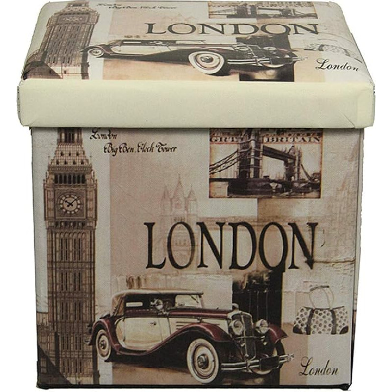 Gofeibao Stool with Storage Space Couch Stool Footstool Storage Stool Footstool Puff Stool Storage Small Ottoman Storage Stool and Puffs 6