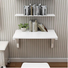 Klappbarer Esstisch zur Wandmontage, weißes Holz, platzsparender Schreibtisch für kleine Flächen, Eckcomputer-Arbeitsplatz, vielseitiges Flip-Top-Design für einfache Aufbewahrung