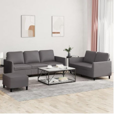 Juroupi 3201767 3-Piece Sofa Set with Cushion Sofa Living Room Sofa Set Sofas for Living Room Grey Faux Leather