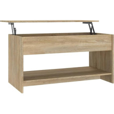 vidaXL Coffee Table Living Room Table Sofa Table Side Table Living Room Tea Table Sonoma Oak 102 x 50 x 52.5 cm Wood Material