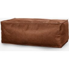 Lounge Pug, Large Footstool Pouf, Vintage Leather Caramel
