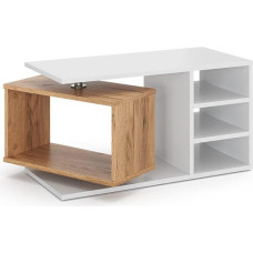 Vicco Rafi Coffee Table with Shelf, White / Oak, 88 x 35 cm