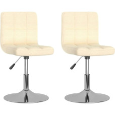 vidaXL 2 x Dining Room Chairs, Rotatable, Height-Adjustable, Kitchen Chair, Dining Chair, Swivel Chair, Living Room Chair, Upholstered Chair,