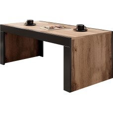 Mirjan24 Tozzani Coffee Table, Stylish Sofa Table, Living Room Table, Coffee Table, Side Table, Modern Stylish (Wotan Oak/Black)