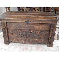 Wooden Blanket Box Coffee Table Trunk Vintage Chest Wooden Ottoman Toy Box (FR1)
