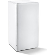 Pomp Counter Stool with Comfortable Upholstery - W=33cm, D=33cm, H=65cm, Snow White Real Leather