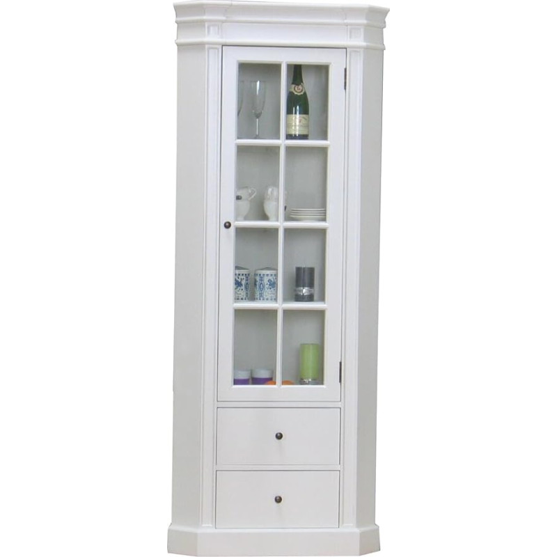 Moebelnet Amaretta Corner Display Cabinet White