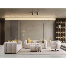 Generisch Chrysanthemum 3+3+1+1+1 Living Room Set White