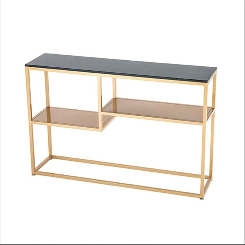 Mehrzweck-Konsolentisch mit Ablagen, platzsparender Sofatisch für Schlafzimmer, Wohnzimmer, Eingangsbereich und Bürodekoration